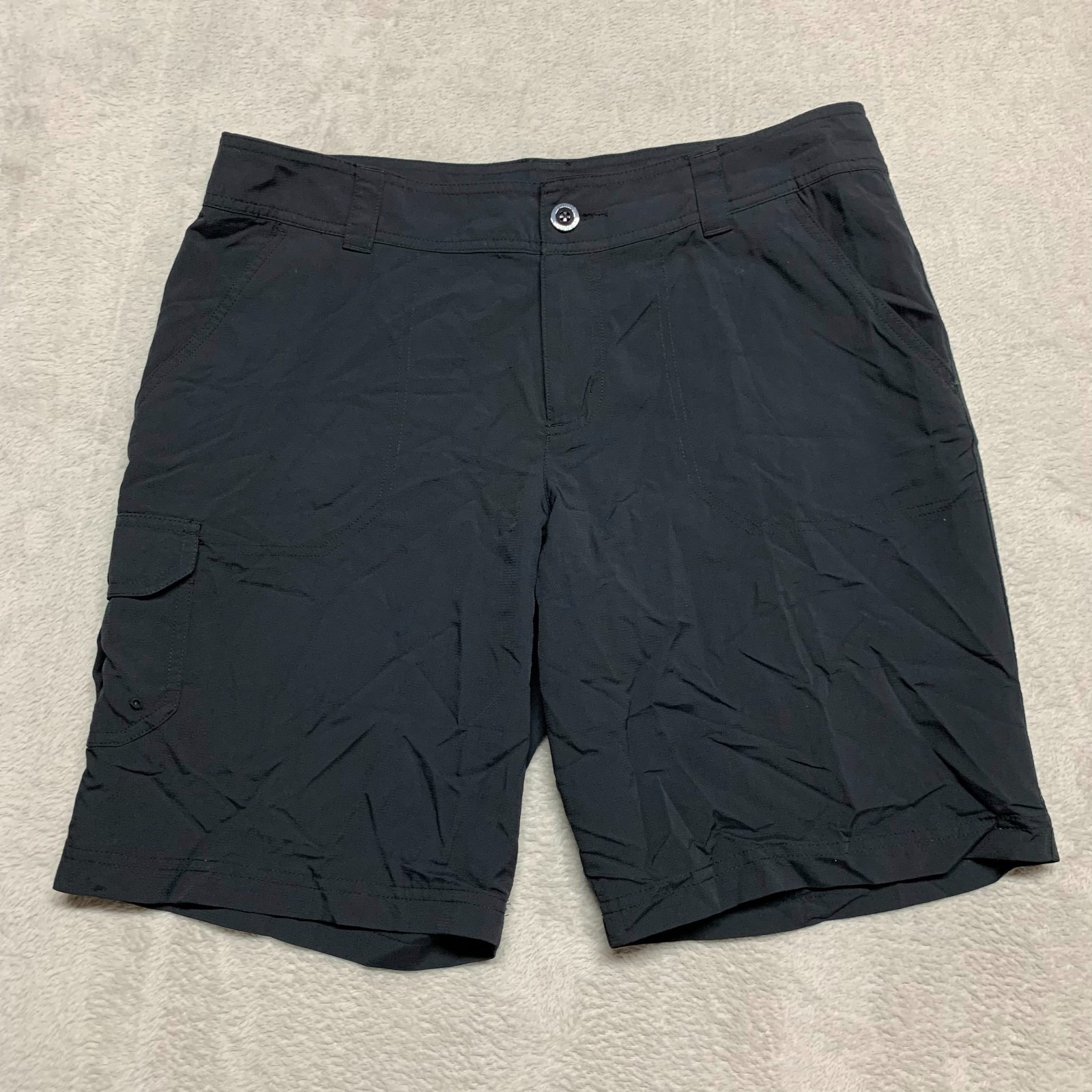 Columbia Shorts Womens 34" Waist Hiking Camping Outdoor 9.5" Rise Black